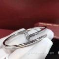 Diamond Earrings rose gold full diamond bangles with platinum Manufactory